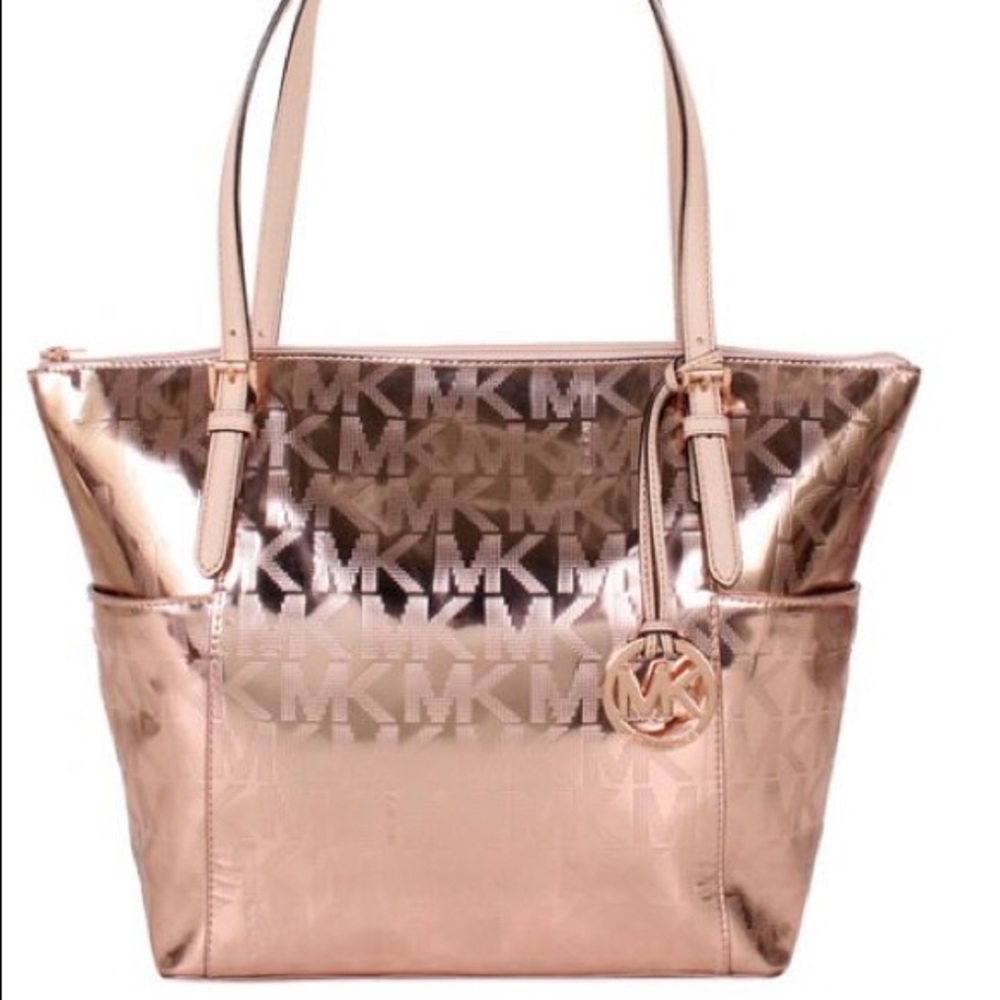 MICHAEL KORS ROSE GOLD TOTE